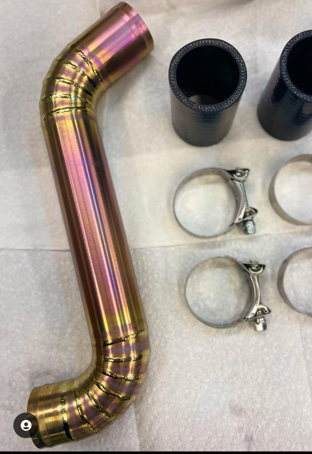 Titanium Pipe Radiator Rae-motorsports 2015-21 WRX titanium radiator pipe